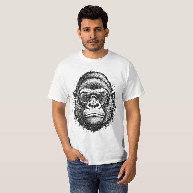 Camiseta estilo gorila genial (Anverso completo)