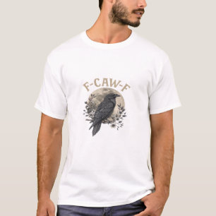 Camiseta Estilo gráfico divertido de cuervo que dice F Caw