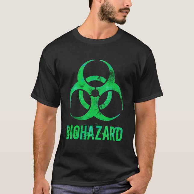 Camiseta Estilo Grunge Biohazard Toxic Dolor Novedad Gi (Anverso)