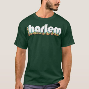 Camiseta Estilo Harlem Retro Rainbow Typography