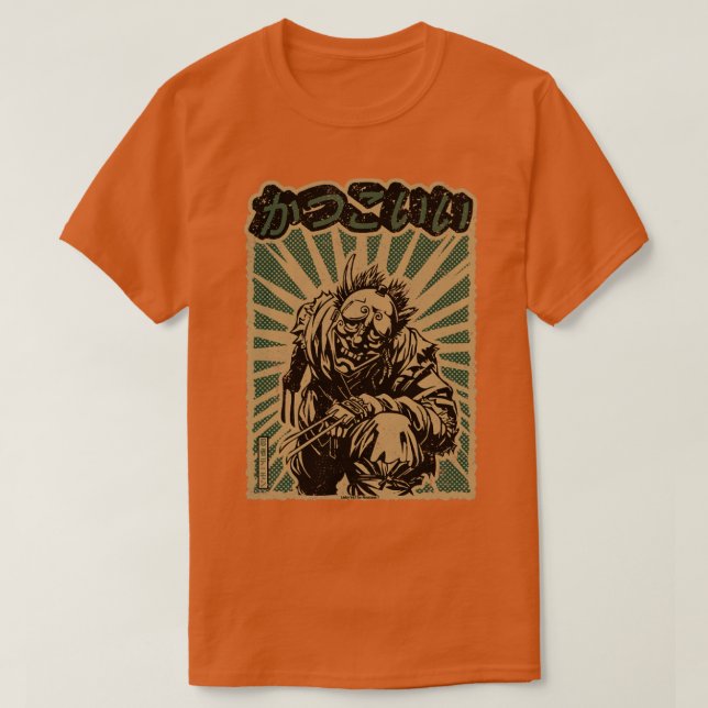 Camiseta Estilo japonés retro Ninja para Otaku y geek (Diseño del anverso)