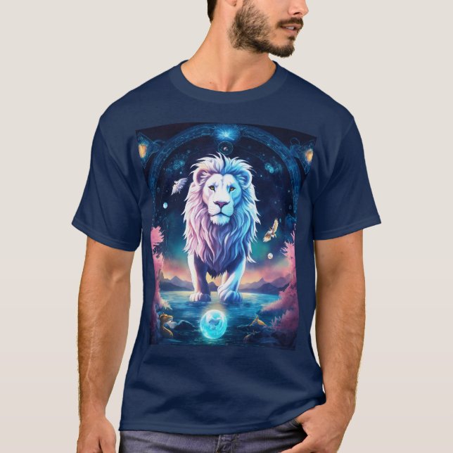Camiseta estilo león, camiseta, cómodo,100% algodón, etc (Anverso)