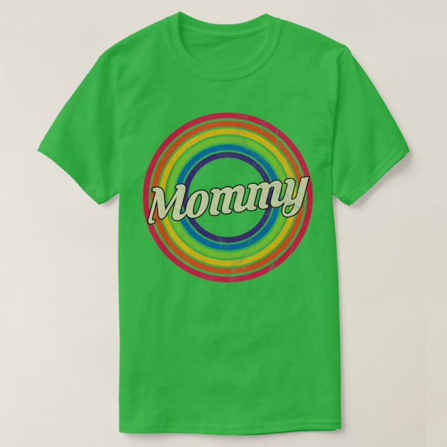 Camiseta Estilo mami retro arcoiris desvanecido (Diseño del anverso)