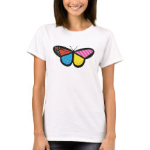 Camiseta estilo mariposa moderna