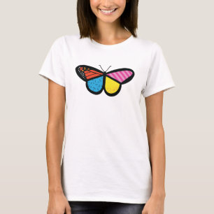Camiseta estilo mariposa moderna