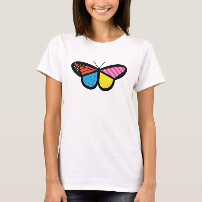 Camiseta estilo mariposa moderna (Anverso)