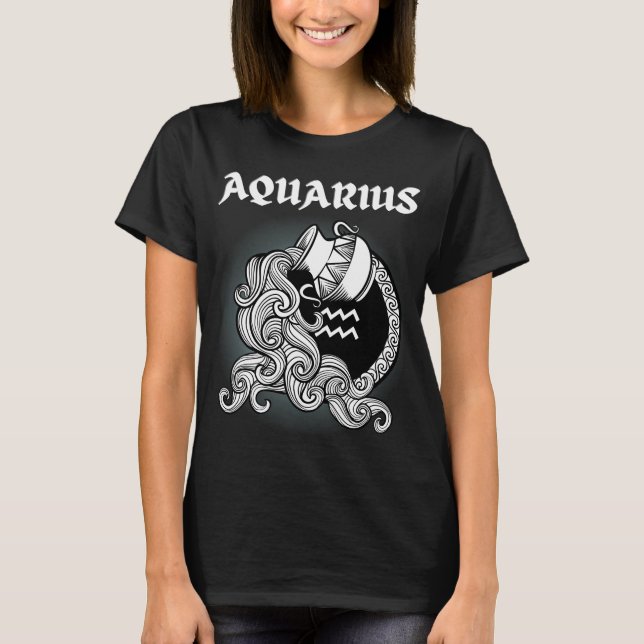 Camiseta Estilo medieval Zodiac Aquarius (Anverso)