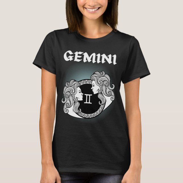 Camiseta Estilo medieval Zodiac Gemini (Anverso)