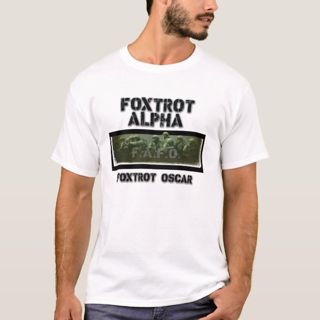 Camiseta Estilo militante FAFO (luz) (Anverso)