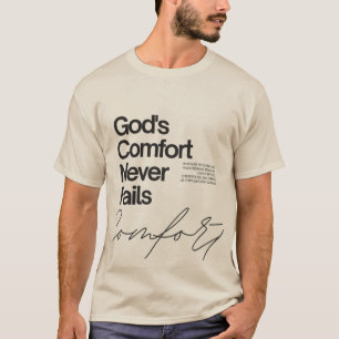 Camiseta estilo minimalista del consuelo de Dios nunca fall