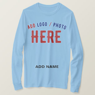 CAMISETA ESTILO MODERNO DE LA LUZ PERSONALIZADO AZUL VERIFI