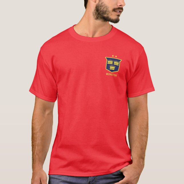 Camiseta Estilo Munster Retro Clásico Para El Rugby Irlandé (Anverso)