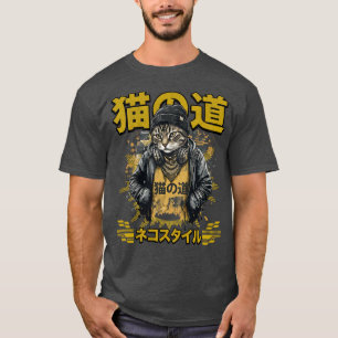 Camiseta Estilo Neko – Diseño de gato urbano de moda callej