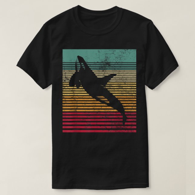 Camiseta Estilo Orca Retro de ballena Hombres Mujeres Noved (Diseño del anverso)