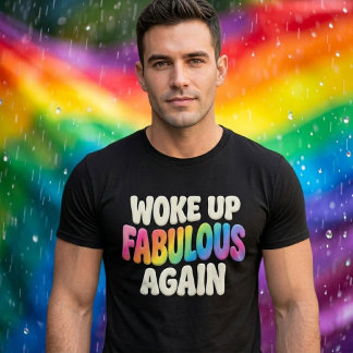 Camiseta Estilo Orgullo Retro Hinchado Me Desperté Fabuoso 