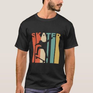 Camiseta Estilo patinador de los 70 Skateboarder Skateboard