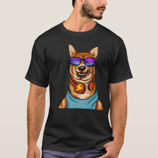 Camiseta Estilo Perro Y Auriculares De Música
