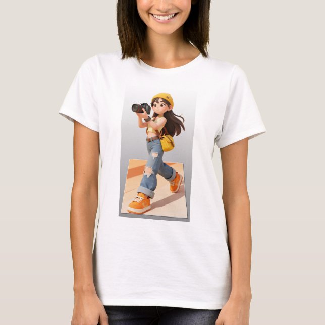 Camiseta Estilo Personalizado 3D lindo (Anverso)