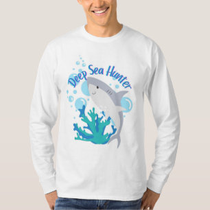 Camiseta estilo personalizado de tiburón cazador de aguas p