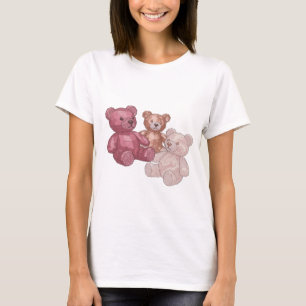 Camiseta Estilo plata TRES OSITOS DE PELUCHE Imprimir