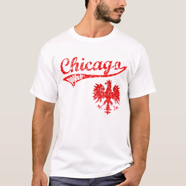 Camiseta Estilo polaco del béisbol de Chicago (Anverso)
