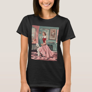 Camiseta Estilo Poodle Skirt Dance vintages Twirls Graph