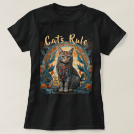 Camiseta Estilo pop de arte nativo americano gatos Regla de