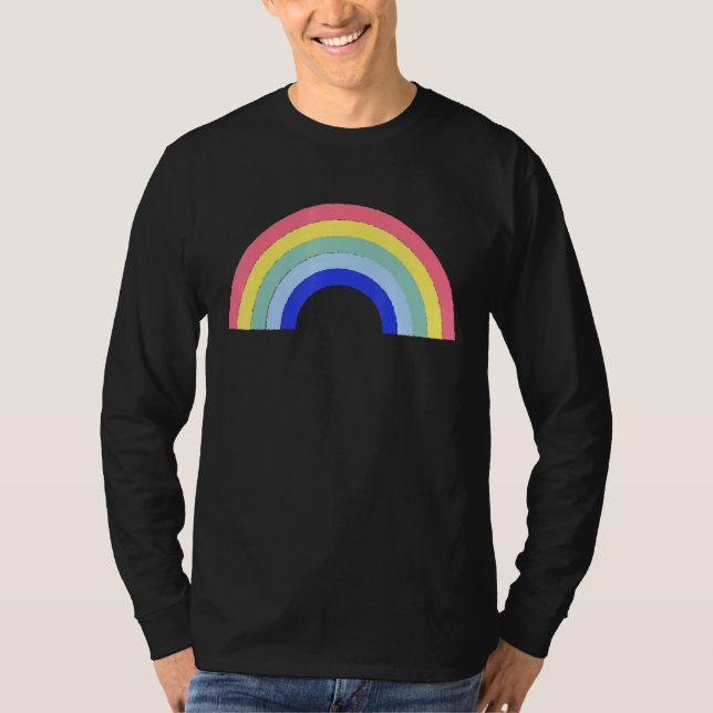 Camiseta Estilo Retro 80 de la cosecha arcoiris (Anverso)