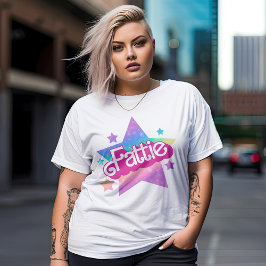 Camiseta Estilo Retro 90 de Fattie Plus Size BBW Fat Chica