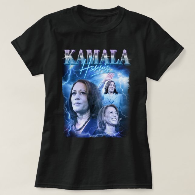 Camiseta Estilo Retro 90 de Kamala Harris (Diseño del anverso)
