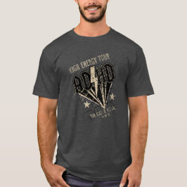 Camiseta estilo retro ADHD ACDC