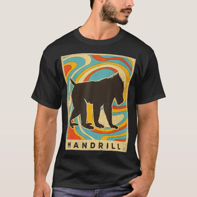 Camiseta Estilo retro animal de Mandrill Lover (Anverso)
