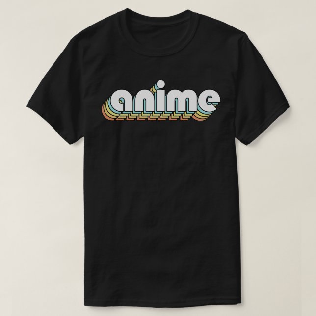 Camiseta Estilo retro arcoiris de tipografía desvanecida (Diseño del anverso)