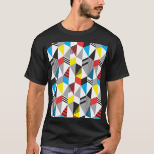 Camiseta Estilo Retro Bauhaus: Resumen sin Marea