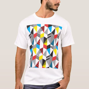 Camiseta Estilo Retro Bauhaus: Resumen sin Marea