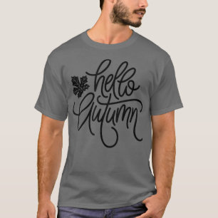 Camiseta Estilo retro boho Hola otoño Hola otoño otoño
