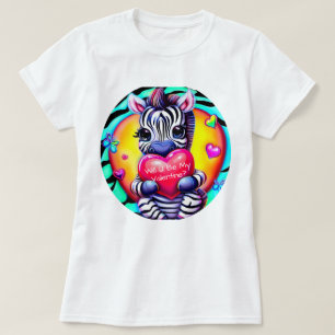 Camiseta Estilo retro cebra Valentine