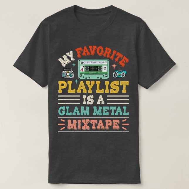 Camiseta Estilo Retro Clásico de los años 80 Música de la v (Diseño del anverso)