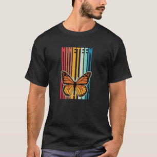 Camiseta Estilo Retro Cumpleaños Amante Mariposa Monarca 19