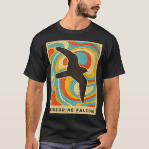 Camiseta Estilo retro de animales del Halcón Peregrino Vint