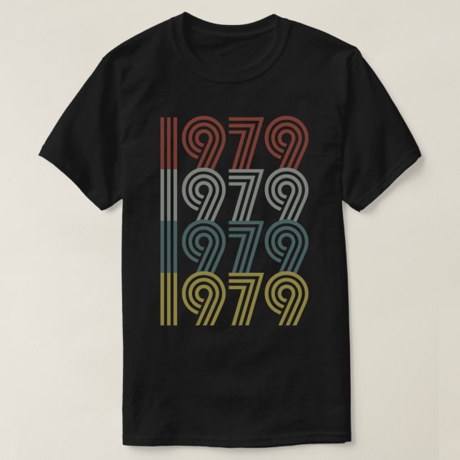 Camiseta Estilo retro de año de nacimiento de 1979 (Diseño del anverso)