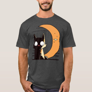 Camiseta estilo retro de brillo de media luna