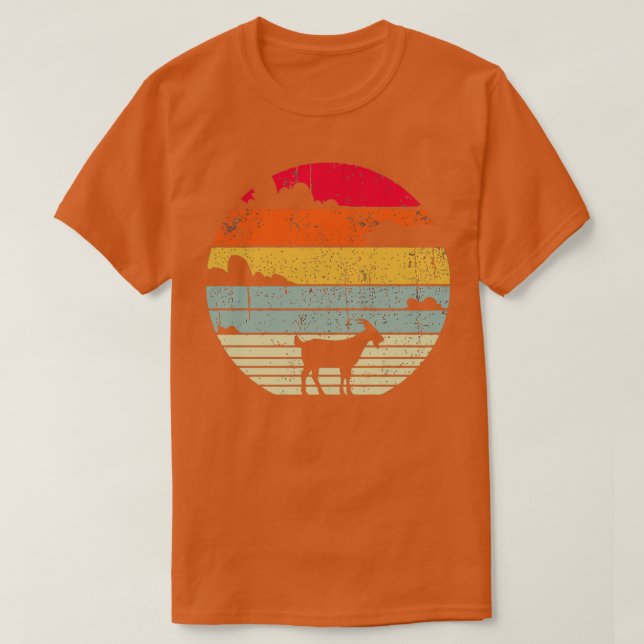 Camiseta Estilo retro de cabra (Diseño del anverso)