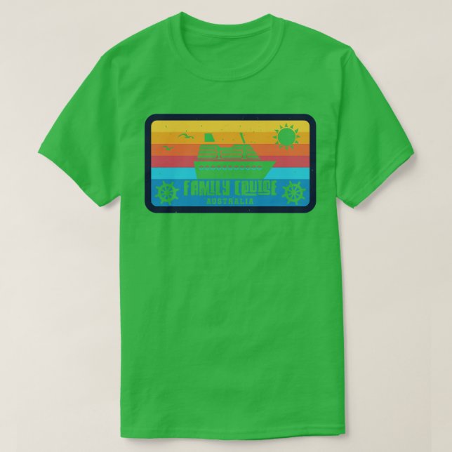 Camiseta Estilo retro de crucero familiar Australia (Diseño del anverso)