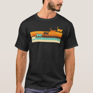 Camiseta Estilo retro de gato