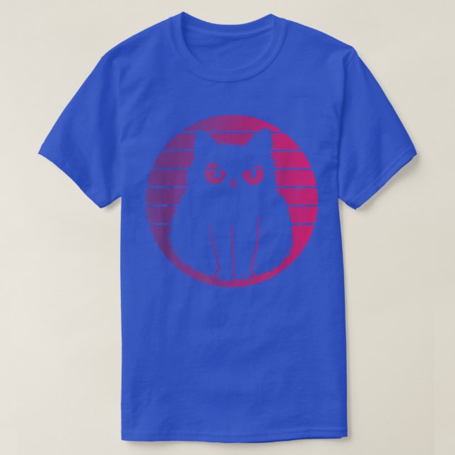 Camiseta Estilo retro de gato vintage (Diseño del anverso)