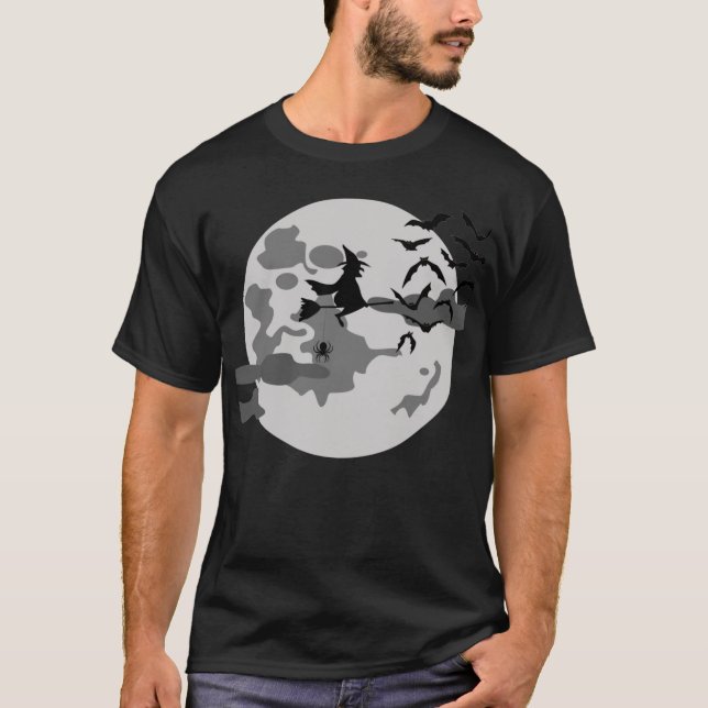 Camiseta Estilo retro de Halloween, cosecha y Novedad (Anverso)
