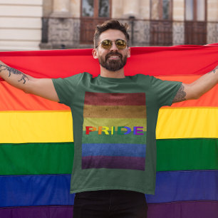 Camiseta Estilo retro de la bandera del orgullo LGBT
