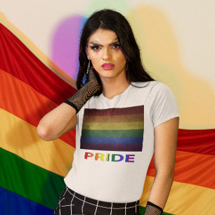 Camiseta Estilo retro de la bandera del orgullo LGBT