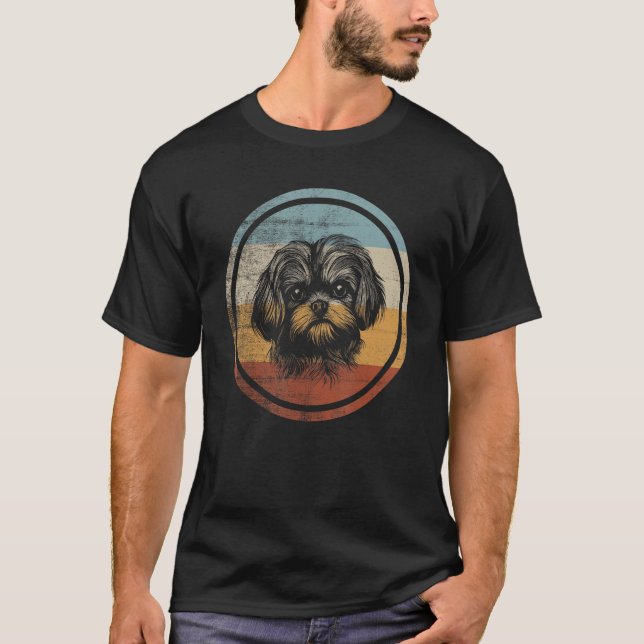 Camiseta Estilo retro de perro maltés (Anverso)